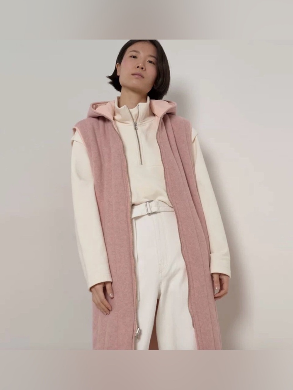 Levi’s Size XS Made & Crafted Duvet Peachy Keen Reversible Hooded Vest
